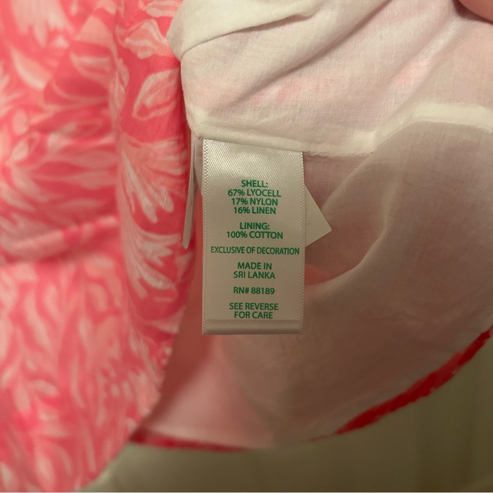 Lilly Pulitzer Daphnie Tunic Dress Tulip to Tango Engineered Linen Sz 00 NWT - Picture 6 of 7